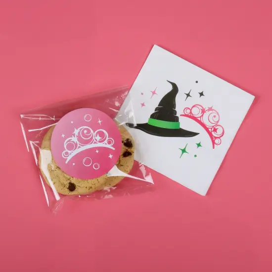 Big Dot of Happiness Witch Party Napkins, Good Pink and Green Birthday or Witch Halloween Decor, White 3-Ply Paper Beverage Napkins - 24 Count {6}
