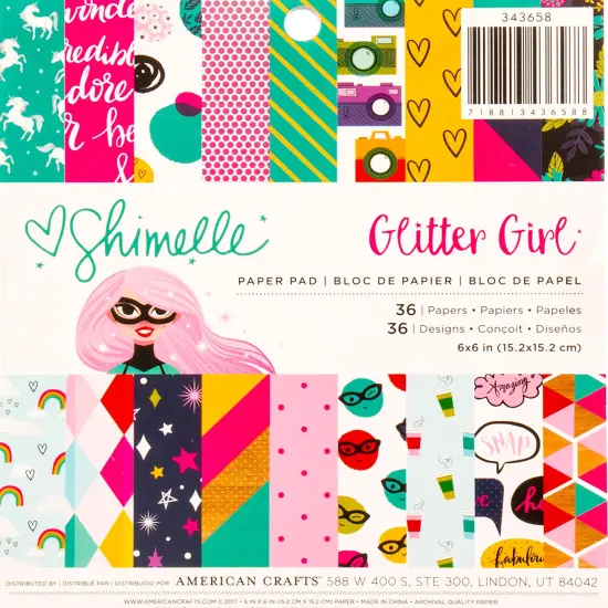 Shimelle Glitter Girl 6x6 Paper Pads {1}