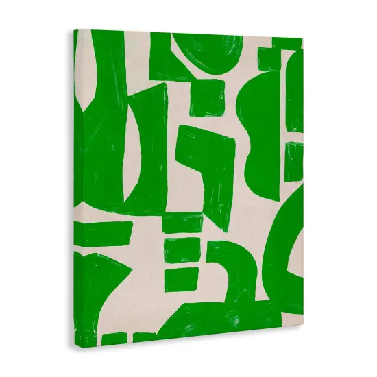 Stupell Industries Green Asymmetrical Shapes Canvas Wall Art Design by June Erica Vess  {3}