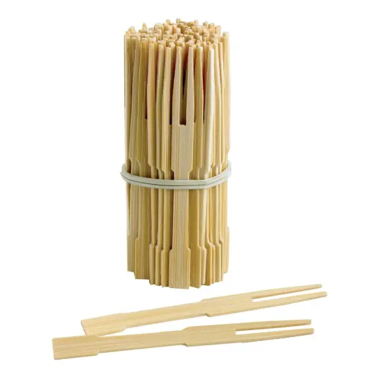 Helen's Asian Kitchen 3.5" Bamboo Appetizer Cocktail Forks Party Picks - 72 Pack {1}