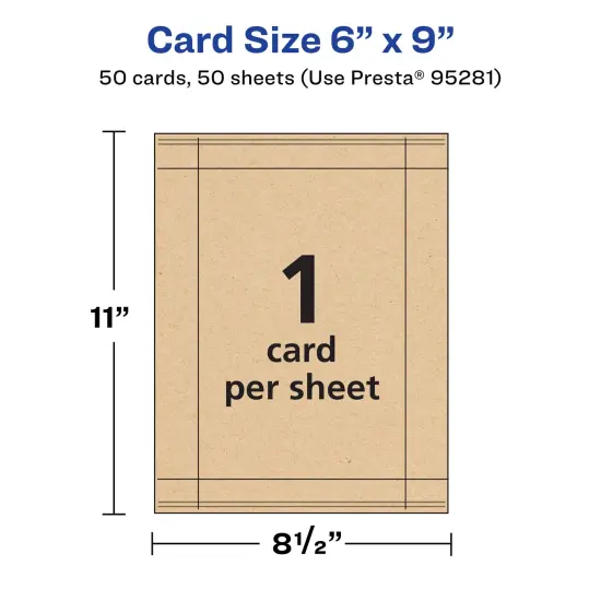 Avery 6" x 9" Rectangle, Kraft Brown Postcards {5}