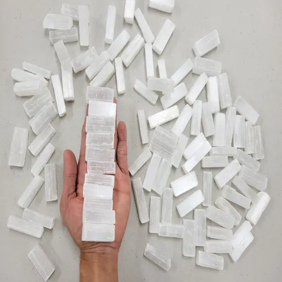 Tiny Selenite Crystal Sticks - Pendant Size 1" to 1.5" {1}