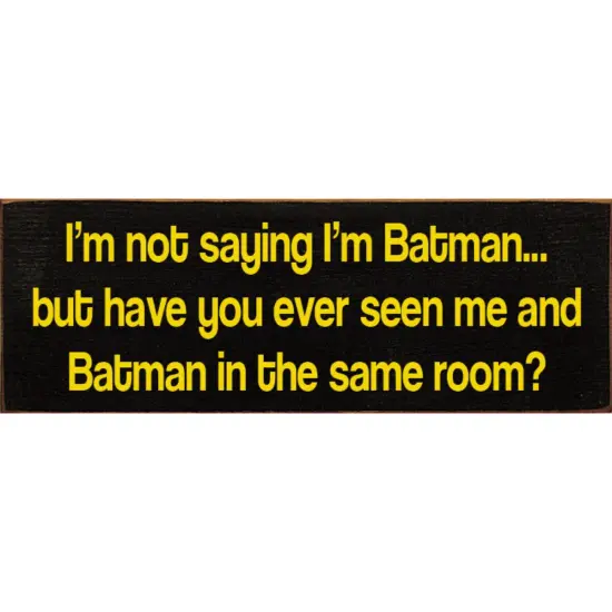 Solid Knotty Pine The Unique Appeal of Handmade Batman-Inspired Decor Black-Sun-Yellow {1}