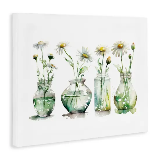 Stupell Industries Glass Vases Daisies Canvas Wall Art Design by Svetlana Aleynikova {3}