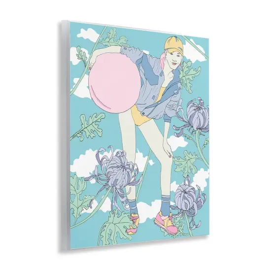 Stupell Industries Pastel Exercise Ball Girl Wall Plaque Art Design by Melissa Wang {3}