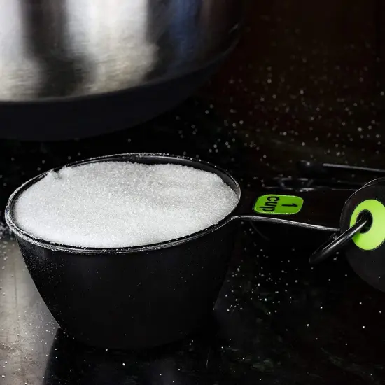 Chef Craft 10 Piece Easy Read Measuring Cups & Spoons Set - Black / Green {3}