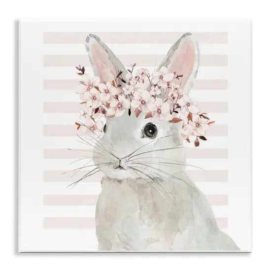 Stupell Industries Cherry Blossom Bunny Wall Plaque Art Design by Jessie Perry {1}