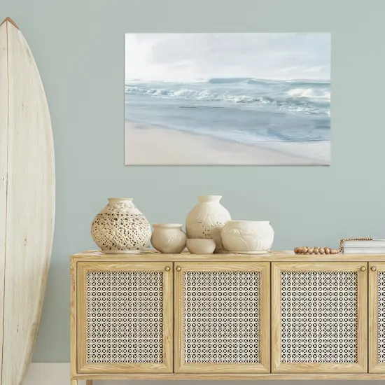 Stupell Industries Calm Blue Beach Waves Canvas Wall Art Design by Mike Calascibetta {2}