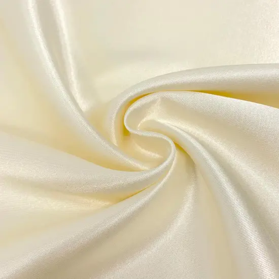 1 Yard Ivory Matte Satin Duchess Satin Fabric 58/60&Prime; Wide 100% Polyester {1}