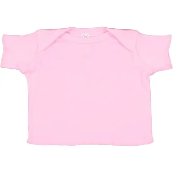Rabbit Skins&reg; Infant Baby Rib T-Shirt-3400 Pink {1}