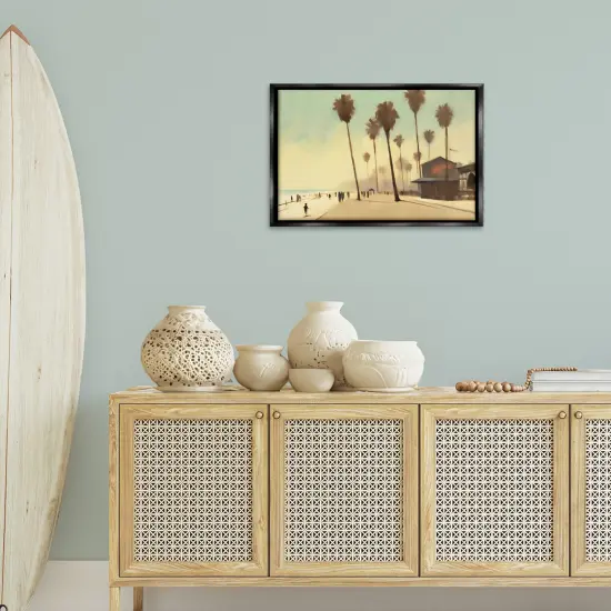 Stupell Industries Tropical Promenade Landscape Floater Framed Canvas Wall Art Design by Noah Bay {8}