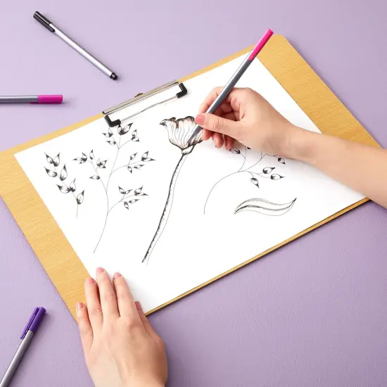 Extra Large Wooden Clipboard 11x17.3 - Wood Horizontal Lap Board with Clip for Drawing Sketch, 3mm Thick Brown {3}