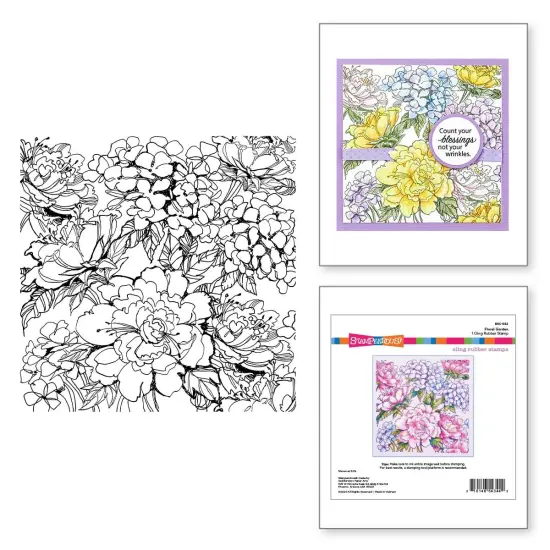 Stampendous Cling Rubber Stamp From Beautiful Backgrounds-Floral Garden {5}