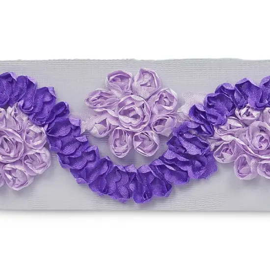 5 yards of Regan 2 1/2 Inch Chiffon Flower Trim | 5 yard cut Purple Multi {1}
