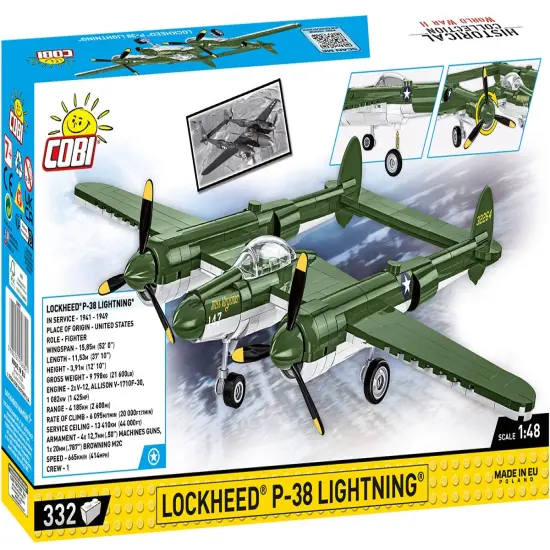 COBI Historical Collection WWII Lockheed&reg; P-38 LIGHTNING&reg; Plane {6}