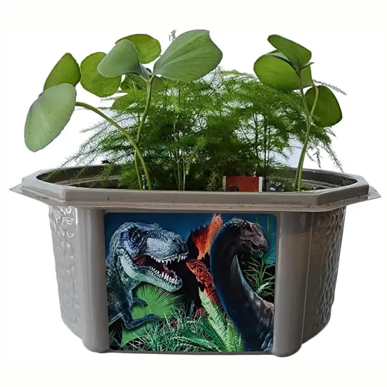 Toys By Nature: Dinosaur Domain - DIY Biosphere Terrarium Starter Kit, Grow Prehistoric Plants, Jurassic Park Garden, Boulders & T-Rex Figure, Kids 4+ {5}