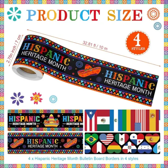 Hispanic Heritage Month Bulletin Board (blue-purple-pink pattern) {2}