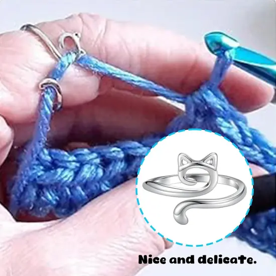 Adjustable Knitting Crochet Loop Ring {4}