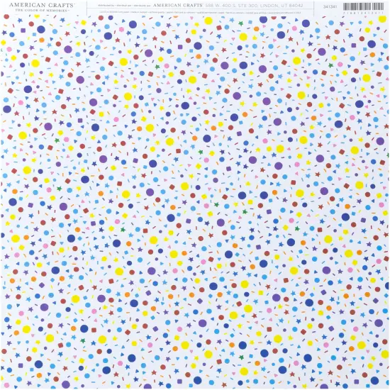 American Crafts Everyday Single-Sided Cardstock 12"X12"-Confetti {1}