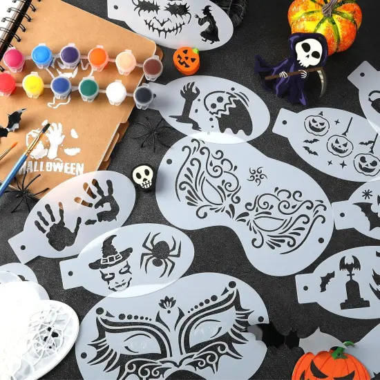36 Pieces Halloween Face Stencils(Polyethylene Terephthalate) {3}