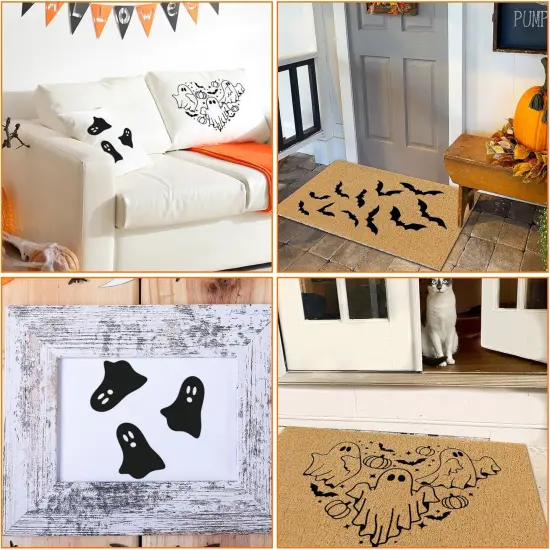 9 Pcs Halloween Stencils for Door Mats Reusable {5}