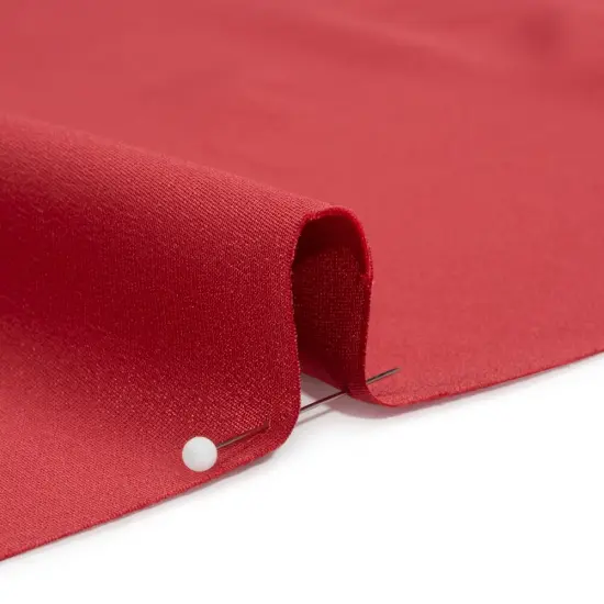 1 Yard Elegant Silk 4 Ply Crepe Fabric Brick Red Premium Collection, 44 Inches Width {2}