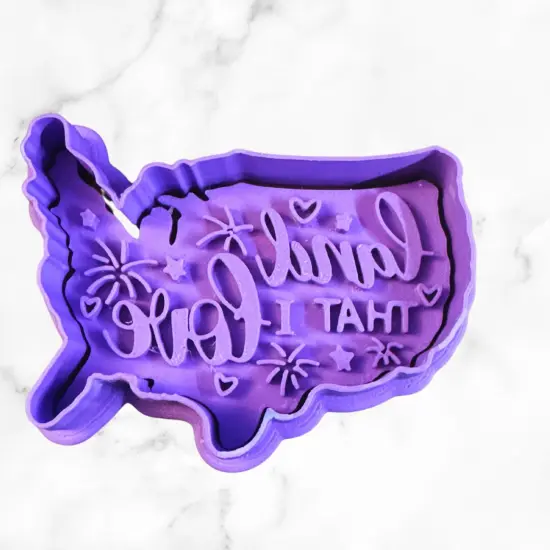 Land That I Love Cookie Cutter and Stamps {4}