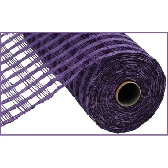 10" Poly Burlap Check Mesh Ribbon: Purple (10 Yards) {1}