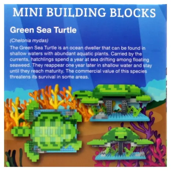 Mini Building Blocks - Green Sea Turtle {3}