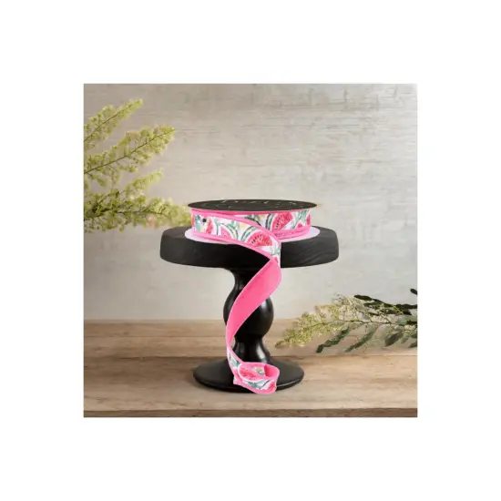 7/8" Watermelon Fused Back Ribbon: Pink/White (10 Yards) {3}