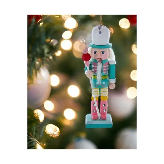 5" Wooden Pastel Nutcracker Ornaments Pastel Purple {7}