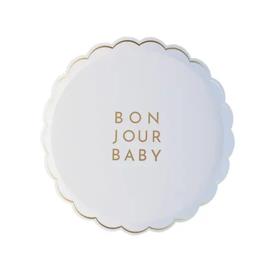 BONJOUR BABY BLANC WHITE SMALL PLATES {1}