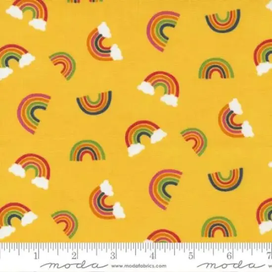 Yellow Rainbow Garden Sunshine 44"/45" Fabric Per Yard {1}