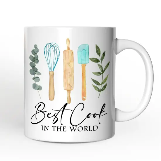 Best Cook Minimalist Mug, Chef Gift {1}
