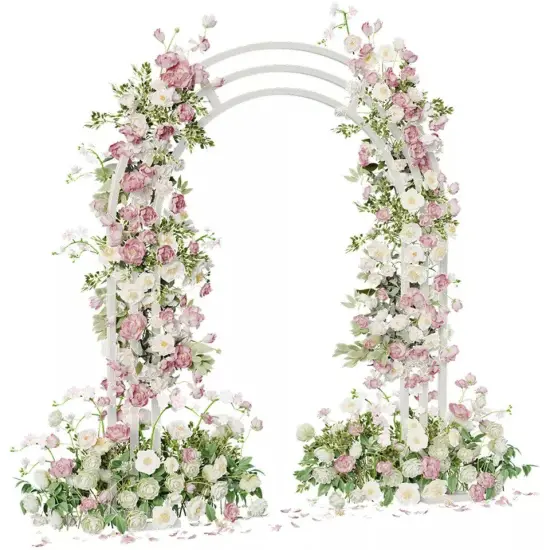 Heavy Duty Arch Backdrop Stand Garden Metal Arbor Frame For Wedding Party Stage {1}