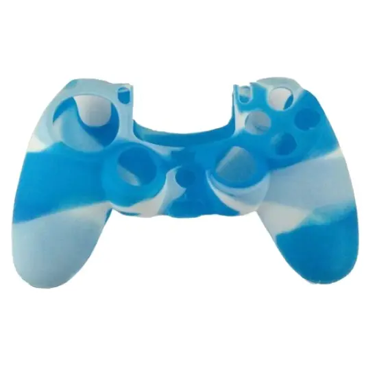 Kitcheniva Silicone Rubber Cover Case Skin For Sony Playstation 4 PS4 Controller White+blue {1}
