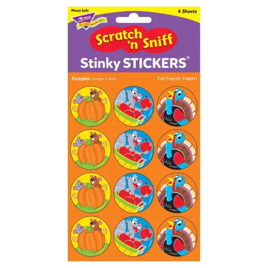 Fall Friends/Pumpkin Stinky Stickers&reg;, 48 Per Pack, 6 Packs {5}