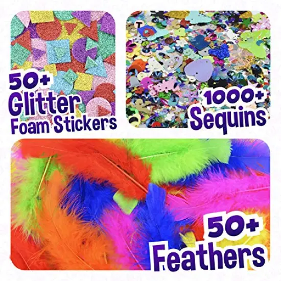 Arts and Crafts Supplies Kit for Kids - Boys and Girls Age 4 5 6 7 8 Years Old - Toddler Art Set Activity Materials - Great for Preschool and Kindergarten Crafting Project - Carl & Kay {6}