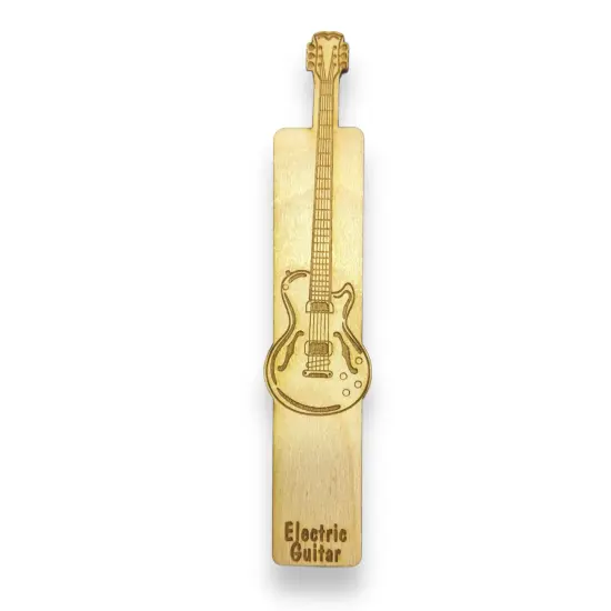Bookmark - Electric Guitar - birch wood {1}