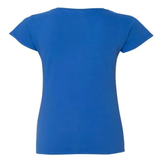 Gildan&reg; Softstyle Ladies Fit V-Neck T-Shirt Royal {2}
