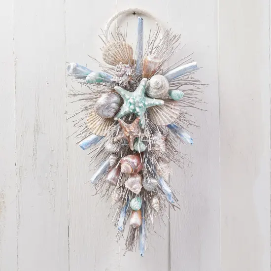 Coastal Shell Teardrop Swag {1}