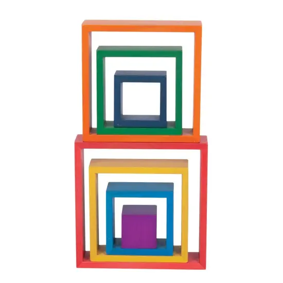 Wooden Rainbow Architect Squares - Set of 7 {4}