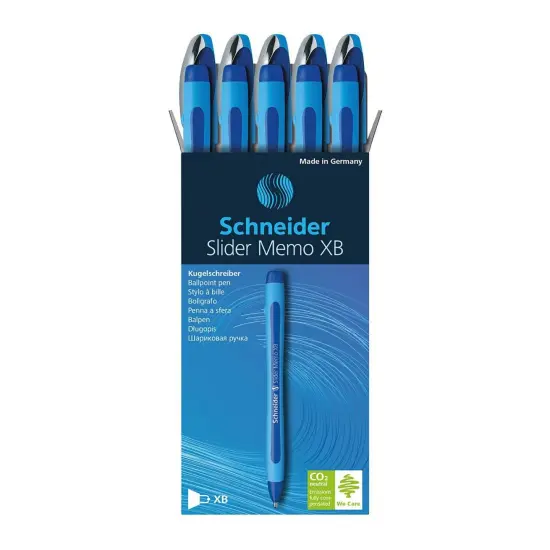 Slider Memo Ballpoint Pen, Viscoglide Ink, 1.4 mm, Black, Pack of 10 {2}