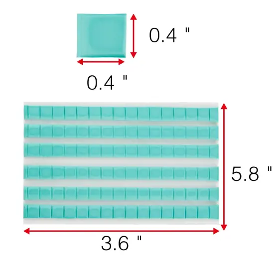 hitsuki Adhesive Poster Sticky Tack Putty Multipurpose Mounting Putty Tacky Putty, Sticky Putty Poster Ticky Tack Wall Putty for Hanging Things Pictures Reusable Removable,192 Pcs,Light Blue+White {2}