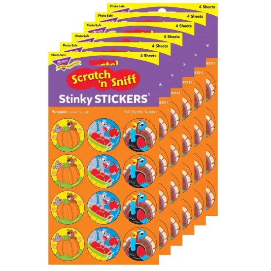 Fall Friends/Pumpkin Stinky Stickers&reg;, 48 Per Pack, 6 Packs {1}