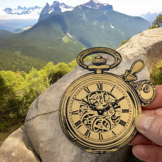 Ornament - Black - Steampunk Time Piece - Watch {2}