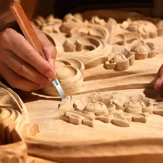 12 Pieces Wood Carving Tools, SK2 Carbon Steel Sculpting Knife Kit for Beginners & Professions {4}