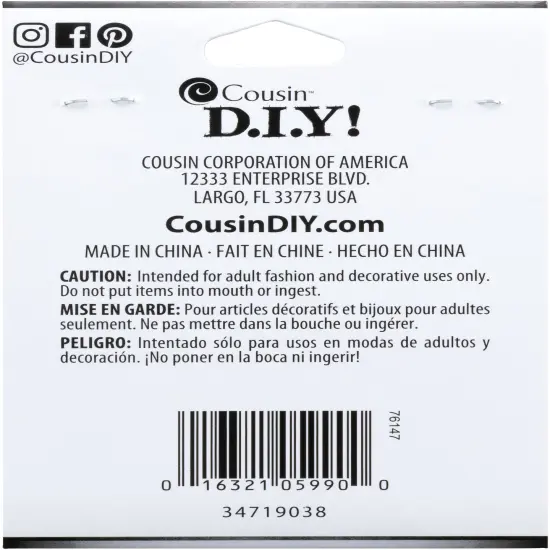 CousinDIY Jewelry Basics Metal Findings 180/Pkg-Silver Eye Pins {2}