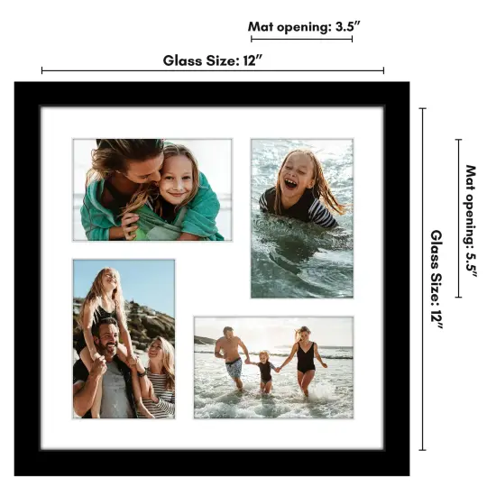 Americanflat 12x12 Collage Picture Frame - Fits Four 4x6 Photos or One 12x12 Picture {8}
