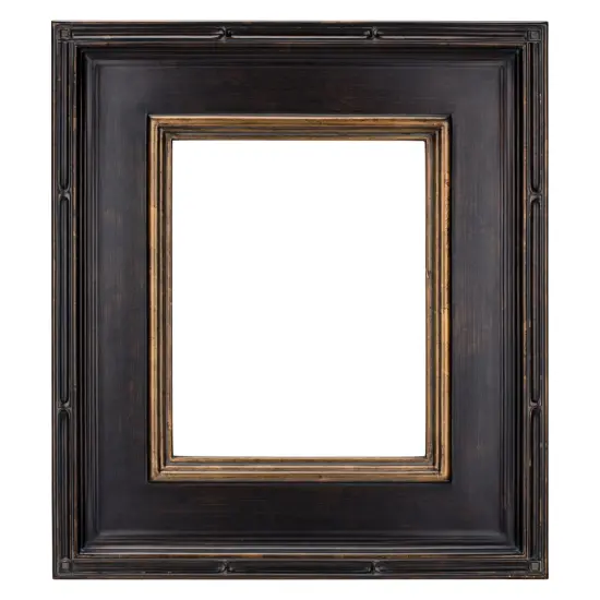 Creative Mark Museum Plein Aire Ornate Picture Frame - 10x10" - Antique Black W/ Gold - Pack of 1, High-End Antique Style Frames - Open Back with No Glass or Backing {1}